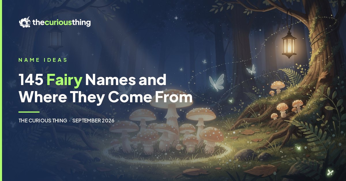 145 Fairy Names and Where They Come From: fairy names with meanings from The Curious Thing