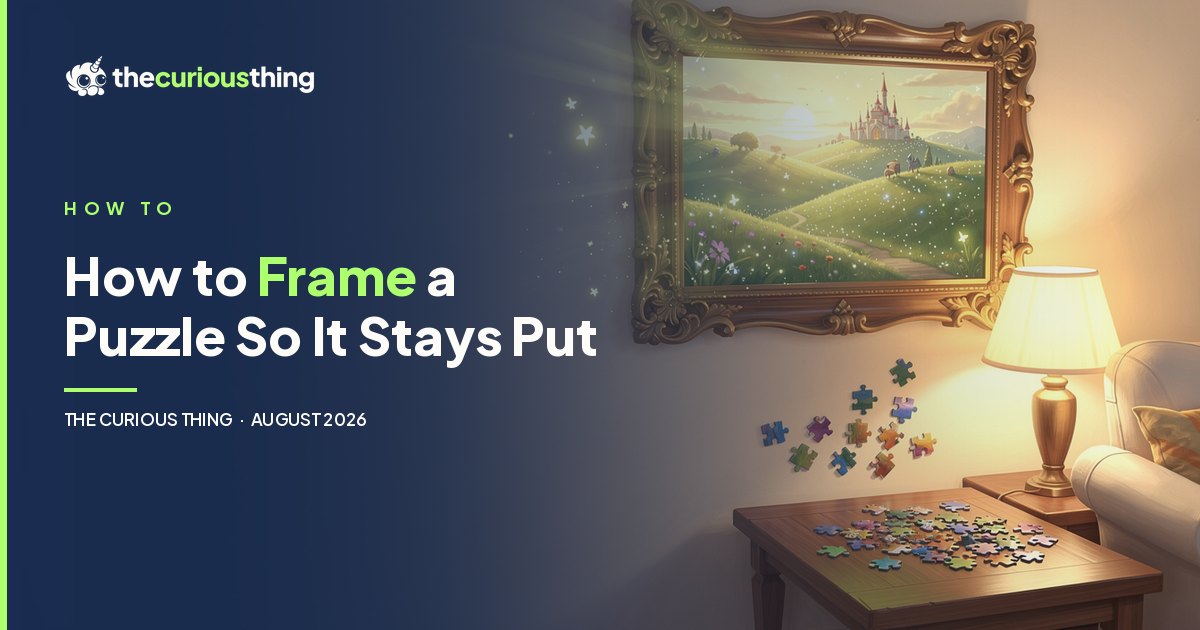 How to Frame a Puzzle So It Stays Put: framing a custom photo puzzle keepsake from The Curious Thing